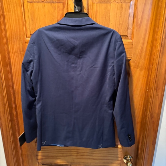 Original Penguin Osmans Wool Blend Slim Fit Suit Jacket Blazer in Blue 40R NWT - Picture 3 of 6